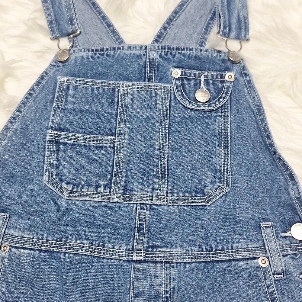 NWT Arizona Jean Co, Med Blue Jeans Overalls ( JUNIOR) - Picture 3 of 10